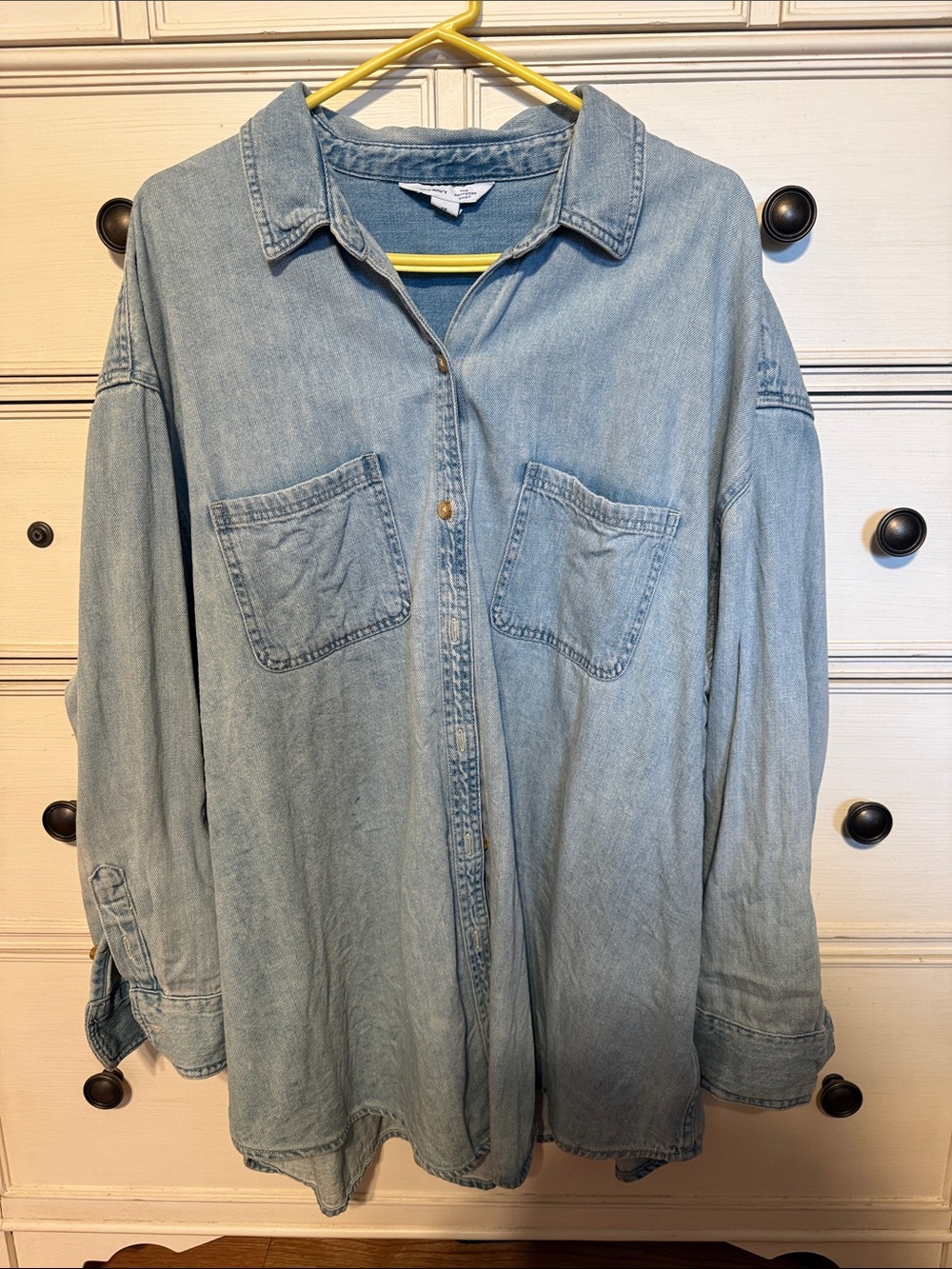 Old Navy Light Blue Denim Button-Front Shirt